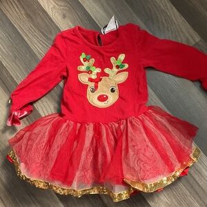 Festive Red Reindeer Kids Costume